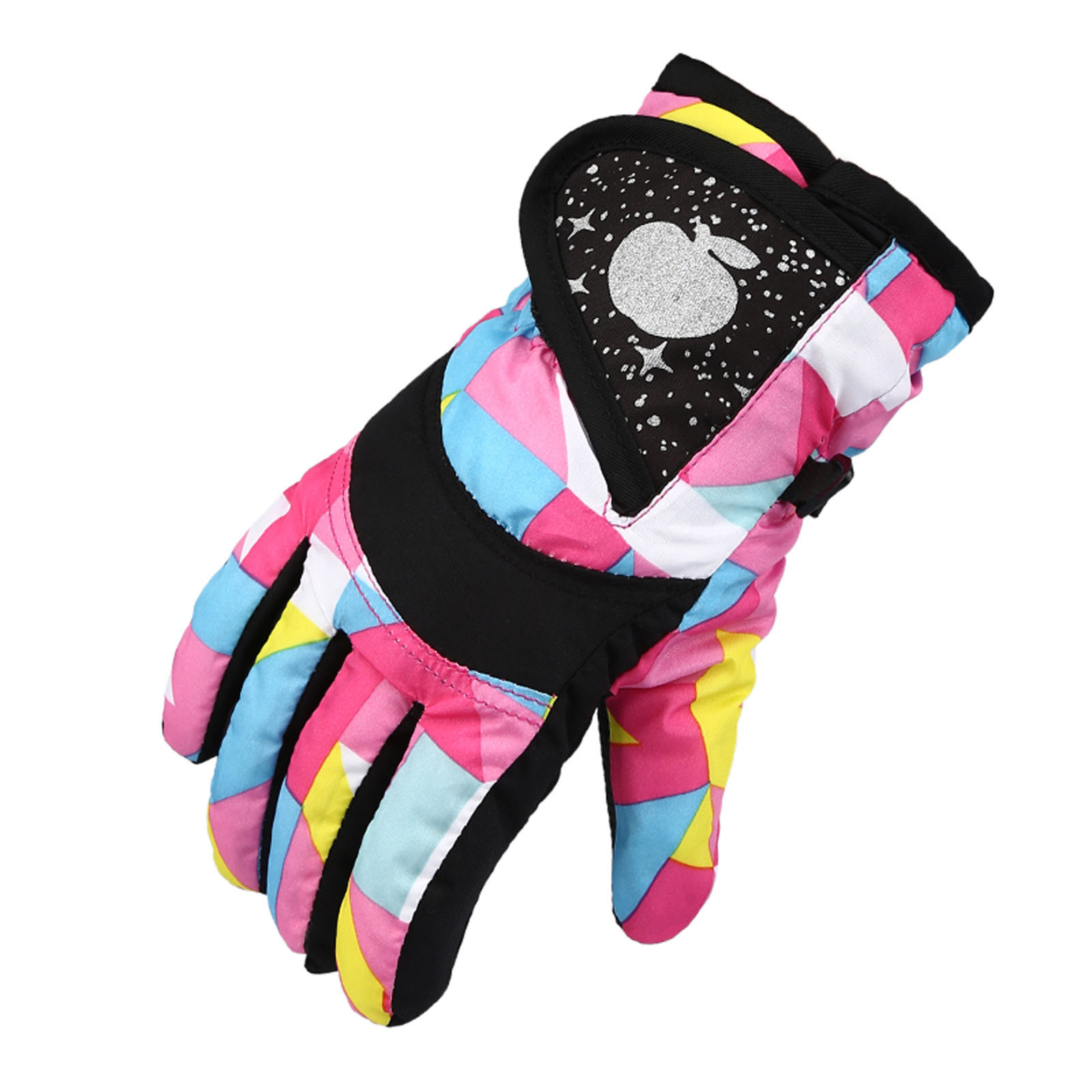 Zwiiyzr 2025 Toddler Kids Boys Girls Winter Ski Gloves Children Windproof Warm Snow Gloves Pink